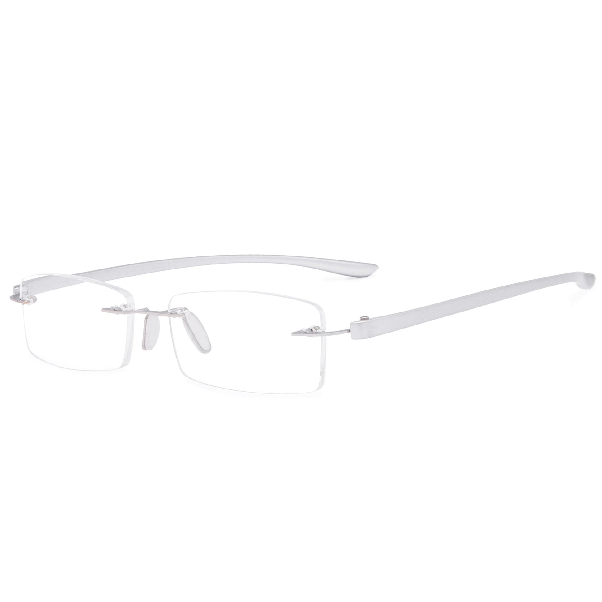 Classic Rectangle Reading Glasses Rimless Women Men R14001